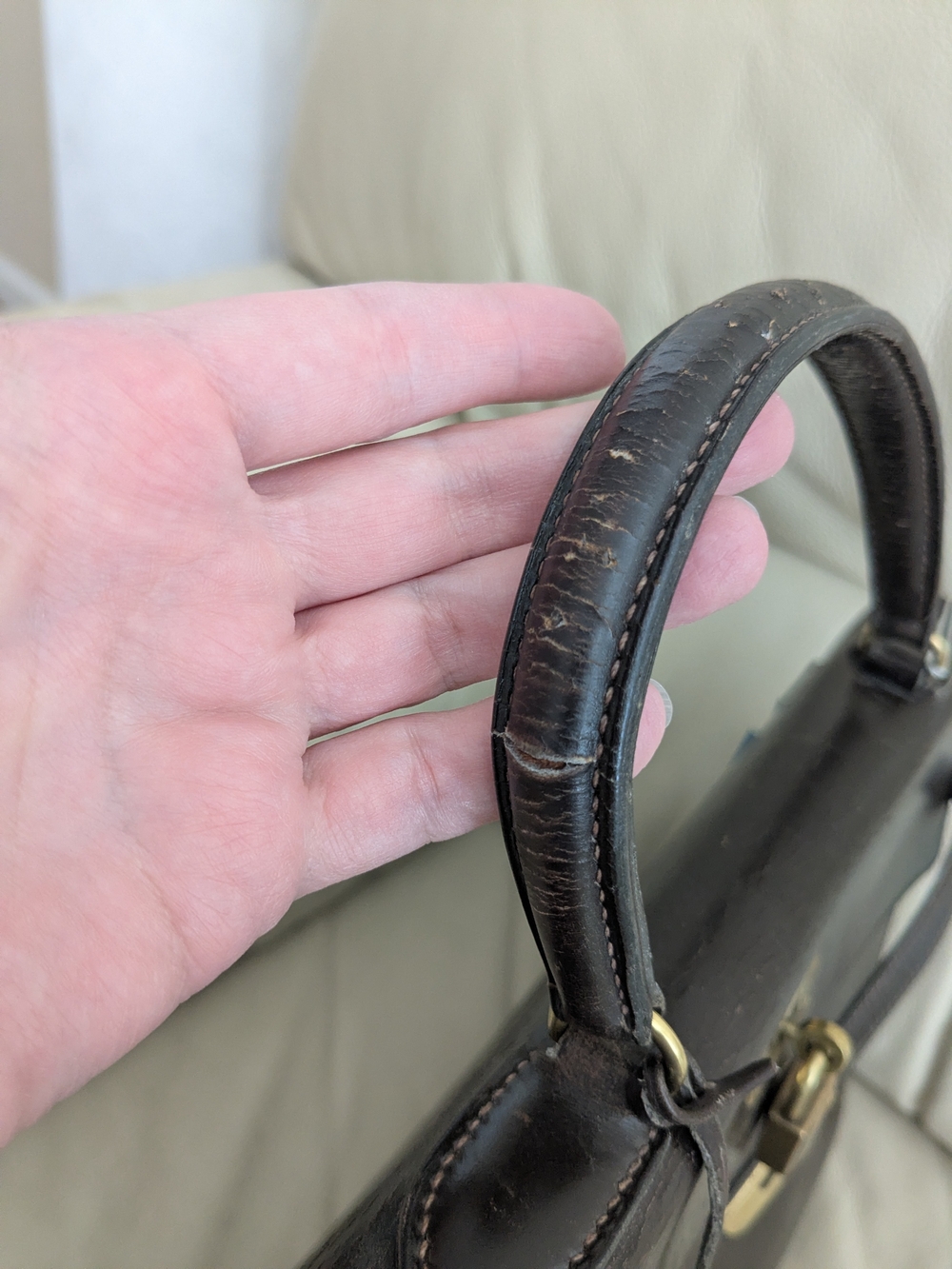 HERMES Kelly 32 1966 Bonwit Teller Brown Box Leather Bag eBay Authenthificated - Picture 6 of 16